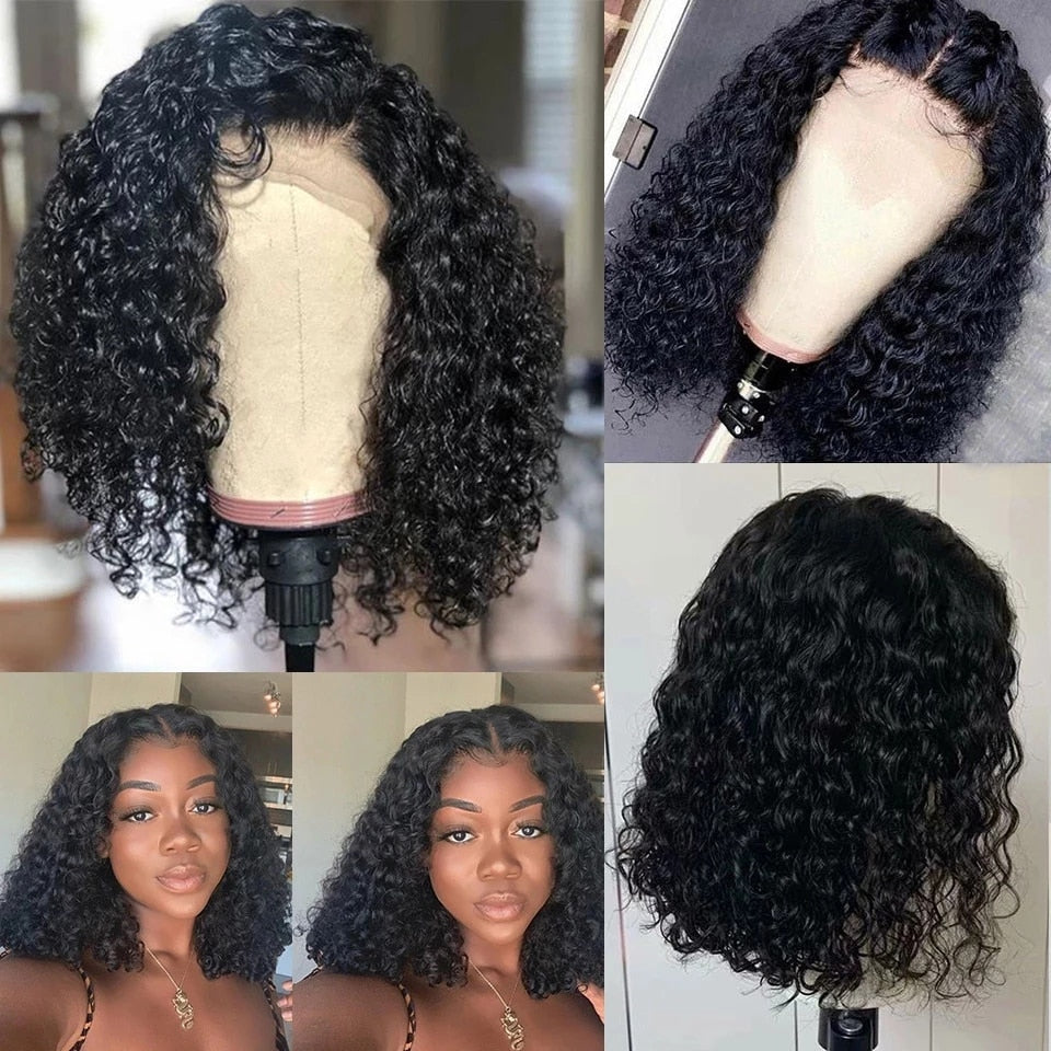 Short Bob Deep Wave Human Hair Wigs