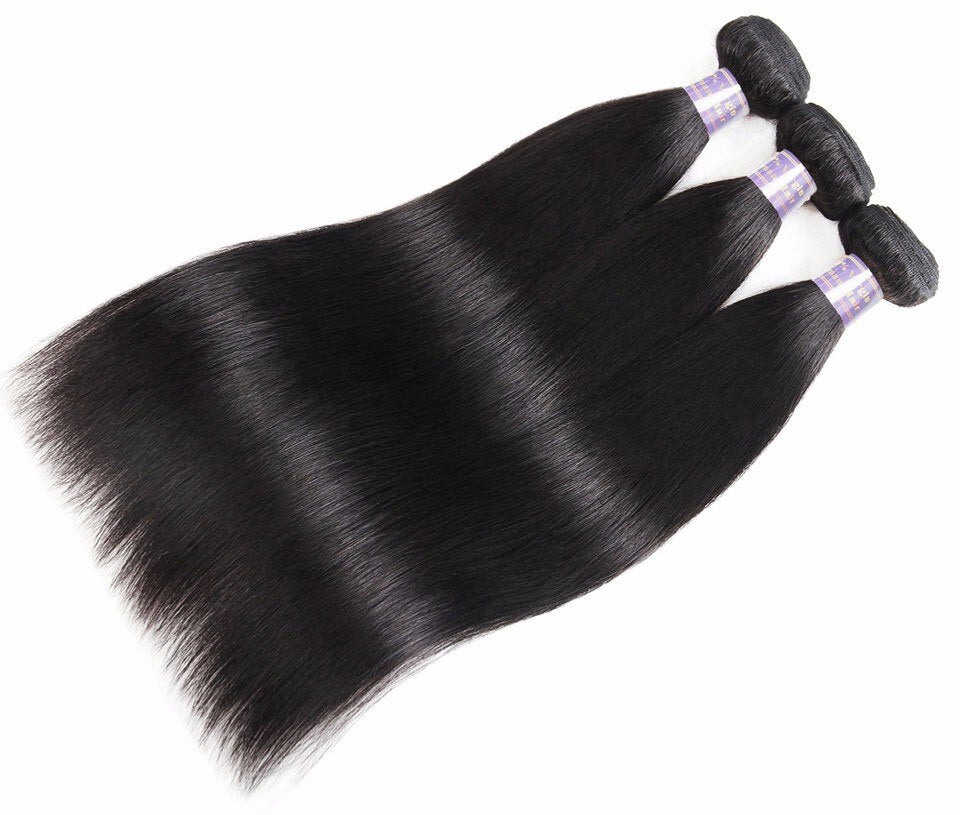 38inch Long Straight Non Remy Hair Human Hair Bundles