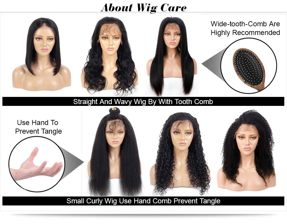 Yaki Kinky Straight Brazilian Human Hair Wigs