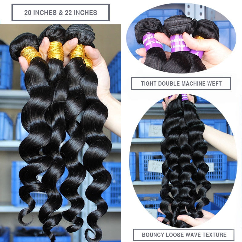 loose wavy hair bundles