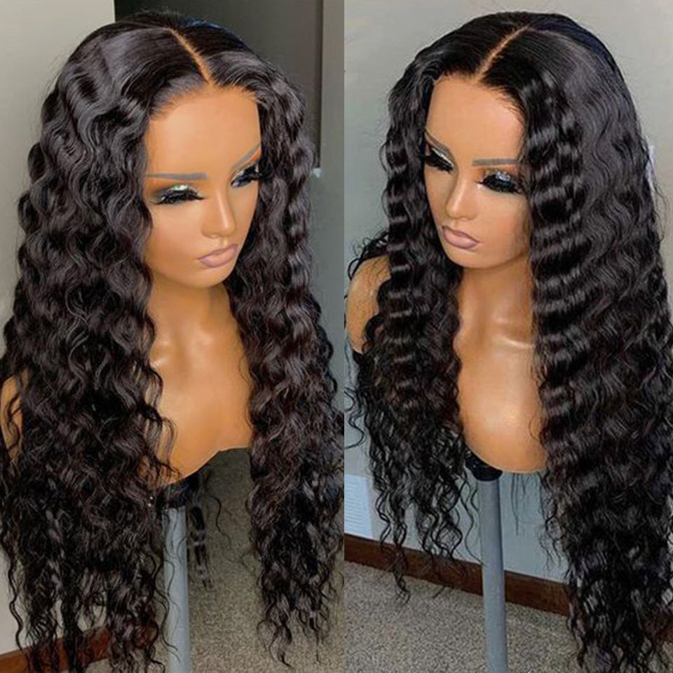 13x4/13x6 Malaysian Loose Deep Wave Lace Frontal Human Hair Wigs for Women
