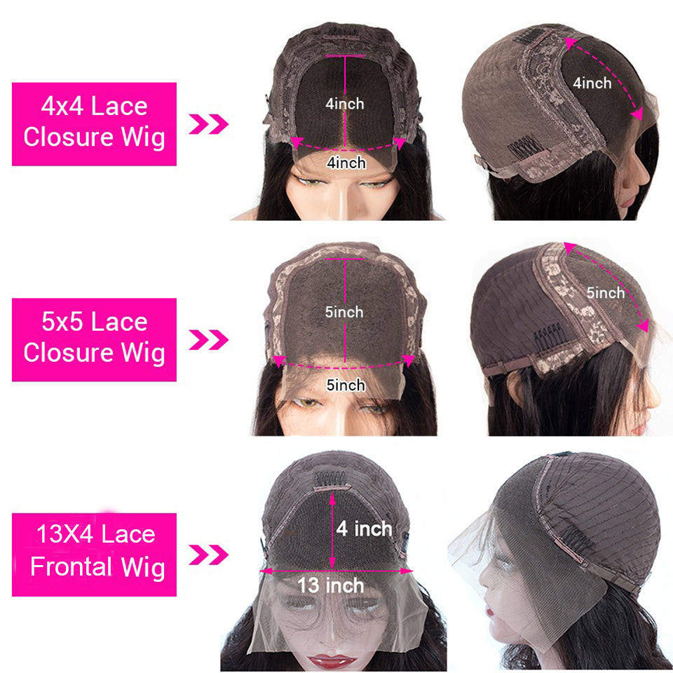 13x6 Bone Straight HD Transparent Lace Front Human Hair Wigs