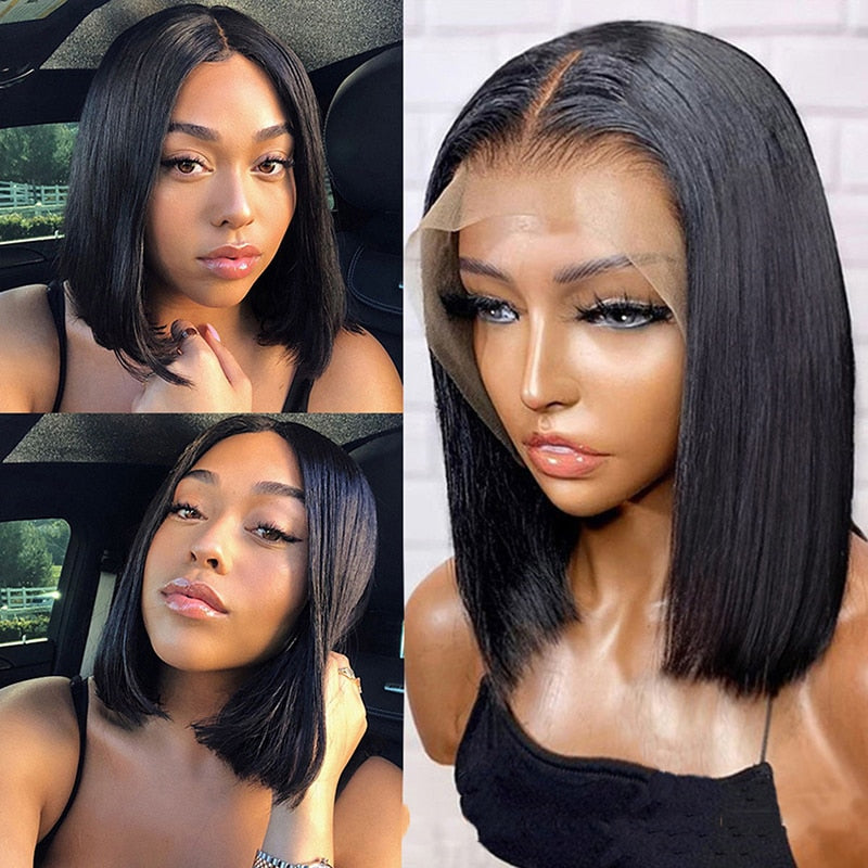 Brazilian Human Hair Straight Bob T Part Lace Wigs|Short Hairstyles Hair Wigs