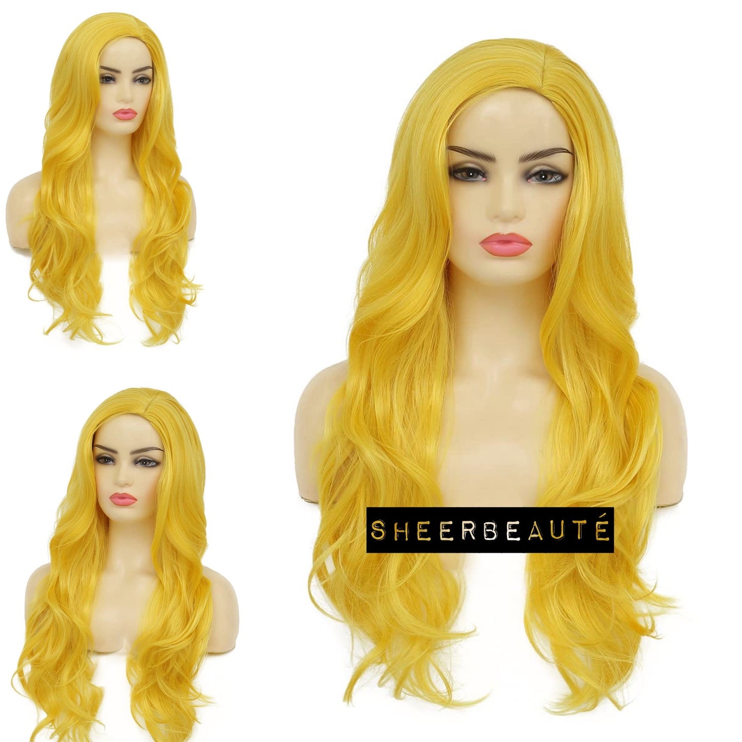 Long Curly Wavy Side Part Hair Wigs for Women