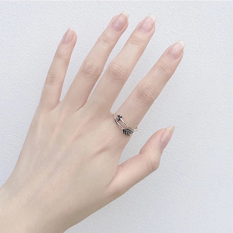 Punk Arrow Ring 925 Sterling Silver Jewelry for Women