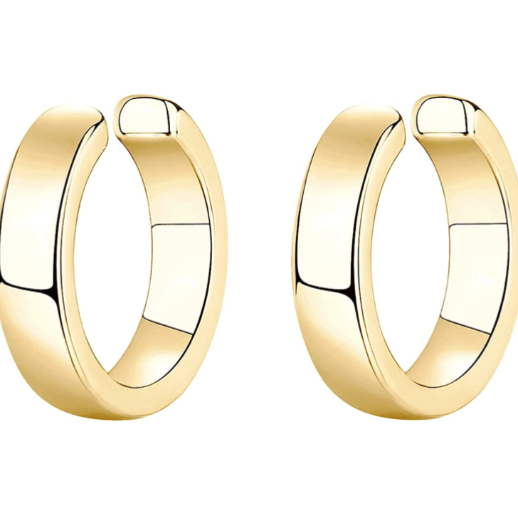 14K Yellow Gold Ear Cuff Earrings-Women's Jewelry