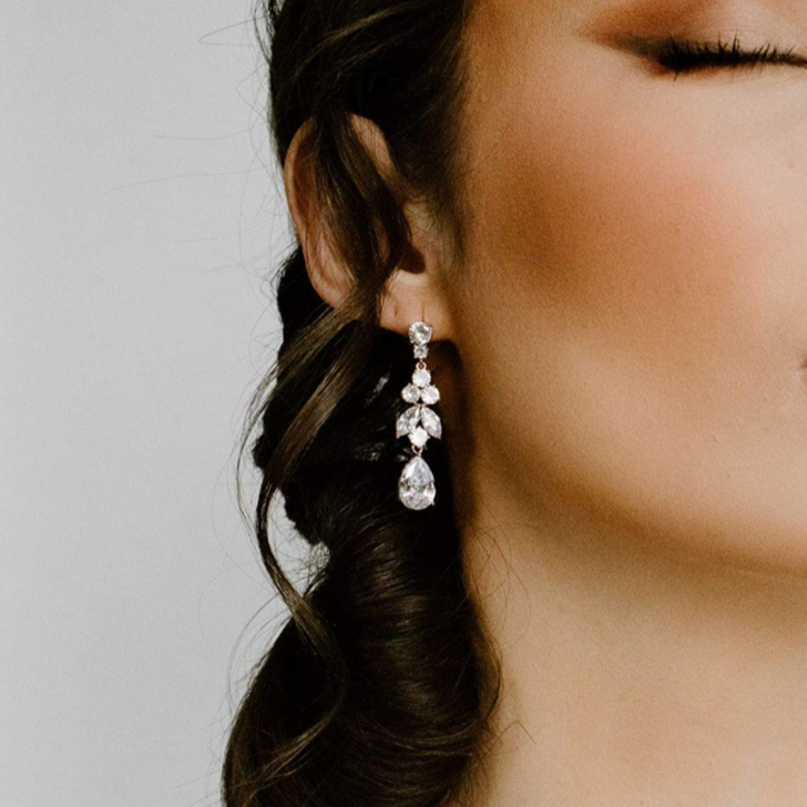 Rose Gold Dangle Drop Earrings