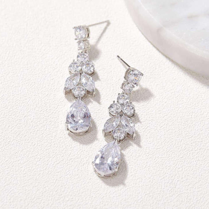Silver Dangle Drop Earrings
