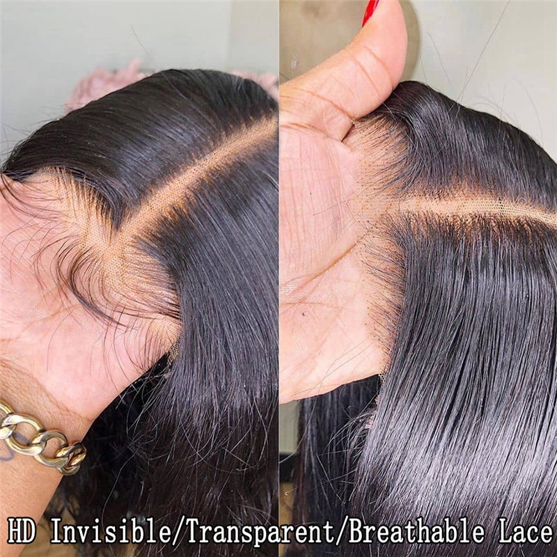 Black Curly Loose Deep Water Wave Transparent Bob Human Hair Wigs