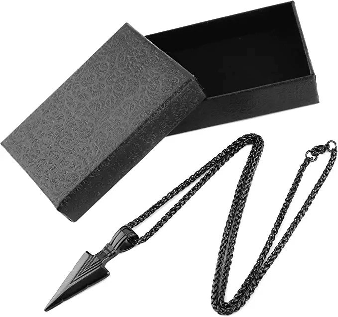 Arrow Black -316 Stainless Steel Pendant Chain