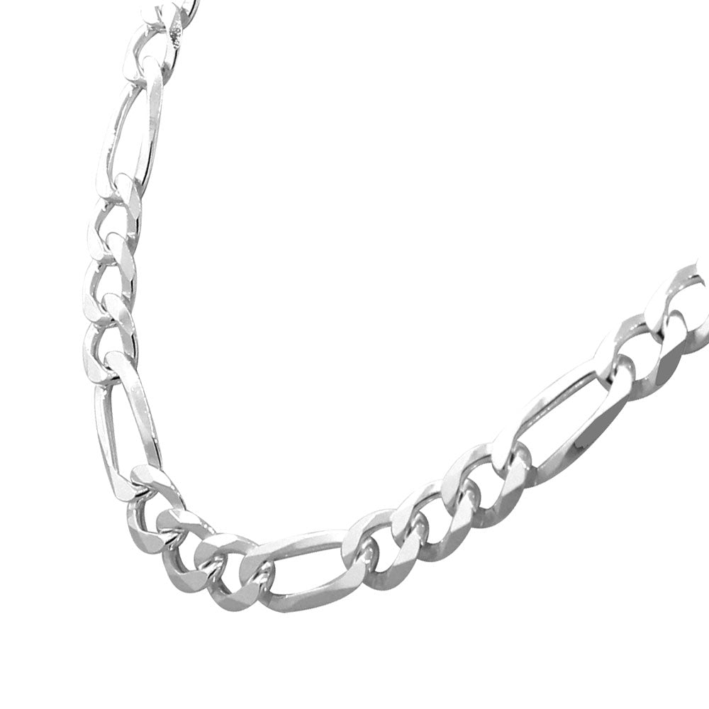 925 Sterling Silver Classic Link Chain Necklace Bracelet Set