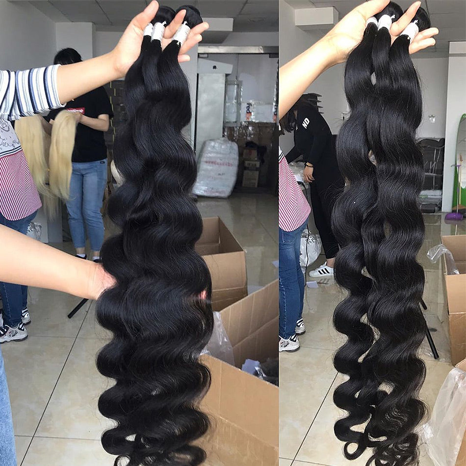30-32-40-Inch-3-4-Brazilian-Hair-Weave-Bundles-Body-Wave-Remy