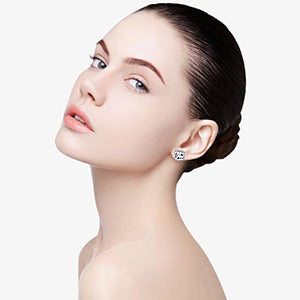 18K Gold Plated Diamond Halo Stud Earrings