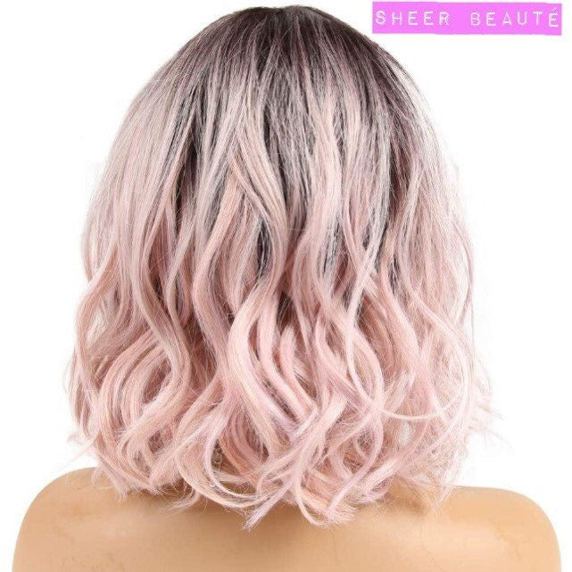 Ombre Pink Straight Bob Wig with Bangs|Trending Bob Hair Styles