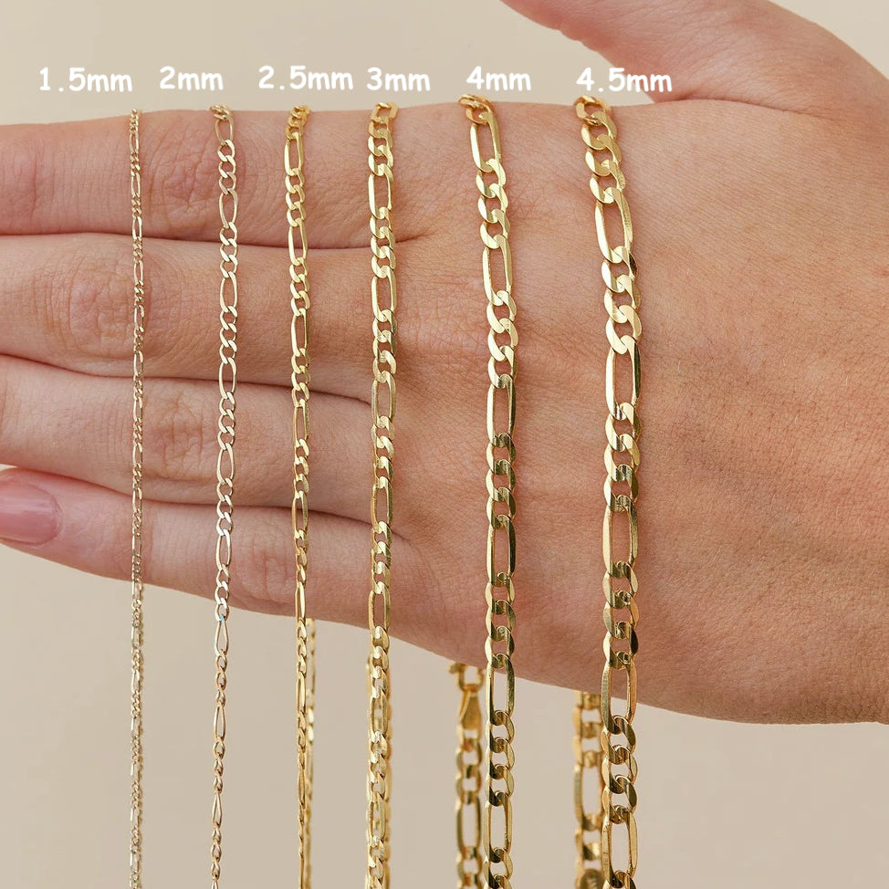 14K Yellow Gold 2.5MM Solid Figaro Link Chain NecklacesGold Jewelry,Mens JewelryWomens Jewelry,Fine Jewelry,Fashion Jewelry14K Gold Jewelry,Jewelry GiftsHoliday Gifts,Mothers Day Gifts,Fathers Day Gifts,Gifts for MomGifts for Dad,Gifts for Her,Gifts for Him,Fancy Jewelry