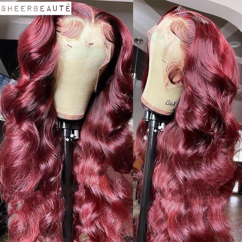 99J Body Wave Peruvian Human Hair Lace Frontal Wig