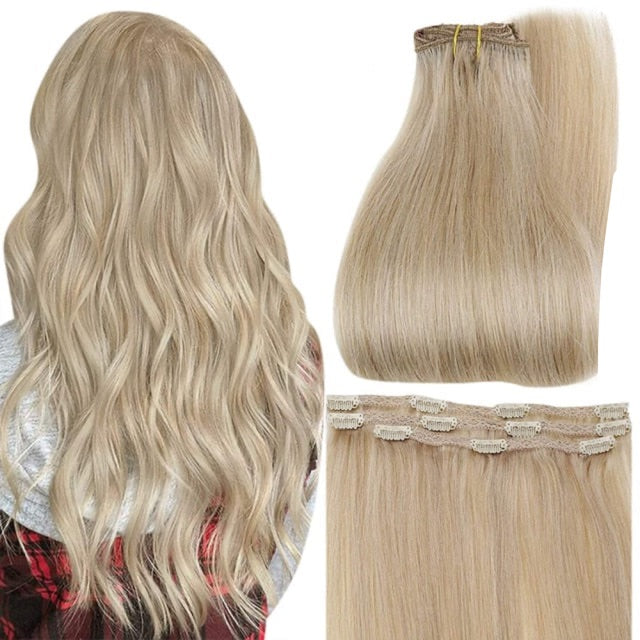 Ombre Color Human Hair Extensions 50 Grams Clip In Hair
