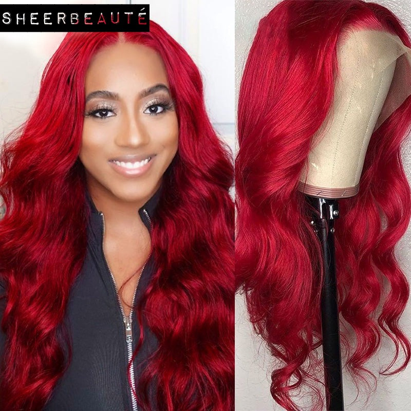 99J Body Wave Peruvian Human Hair Lace Frontal Wig
