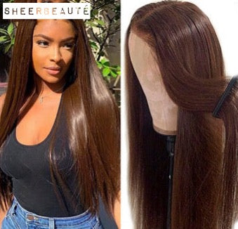 Straight Honey Blonde -Ginger Lace Front Human Hair Wig