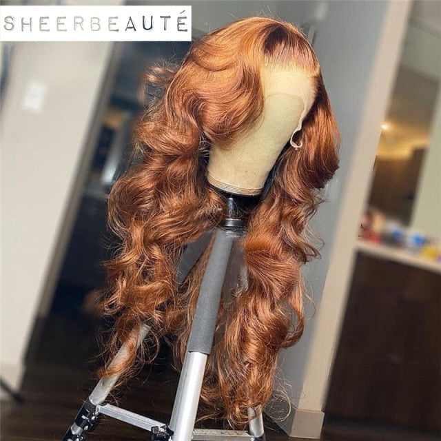 #4 Body Wave Brazilian Human Hair Transparent Lace Wig