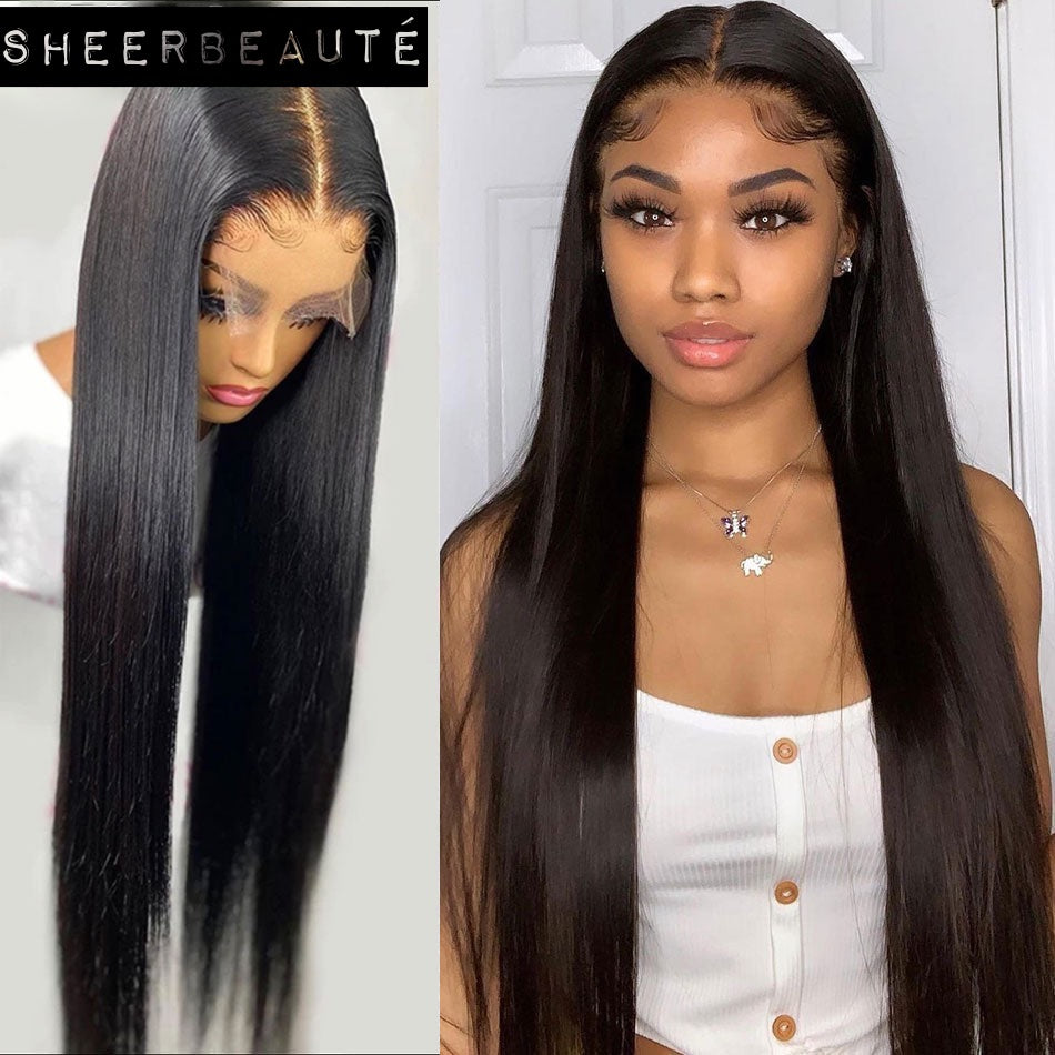 32 30 Inch Straight Lace Front Wig Bone Straight Human Hair Wig
