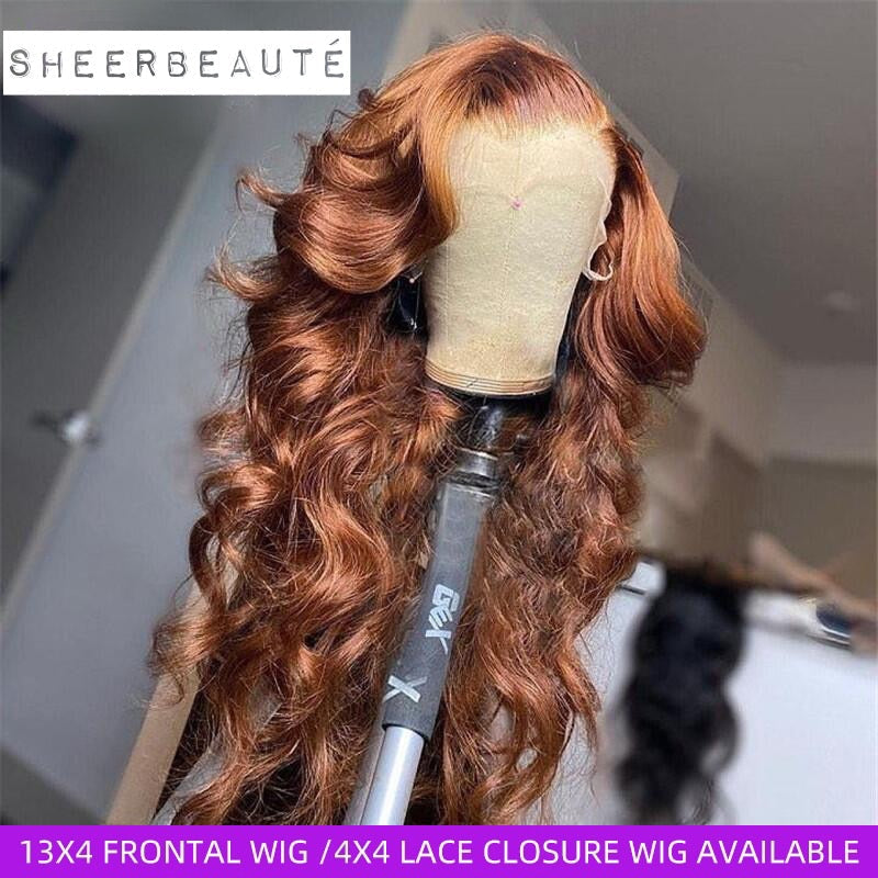 #4 Body Wave Brazilian Human Hair Transparent Lace Wig