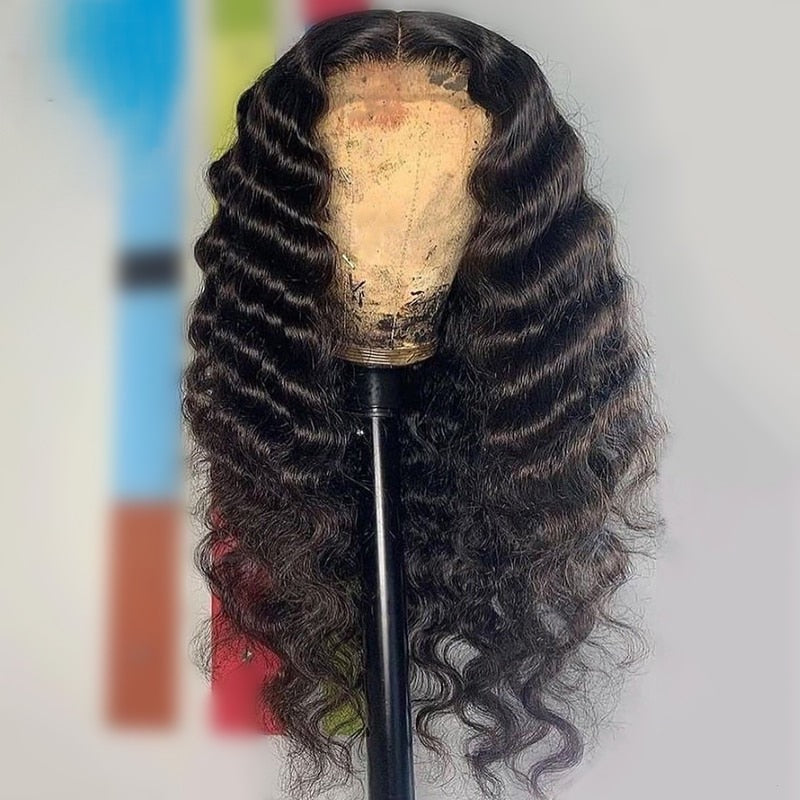 Malaysia Loose Deep Wave Lace Frontal Human Hair Wigs