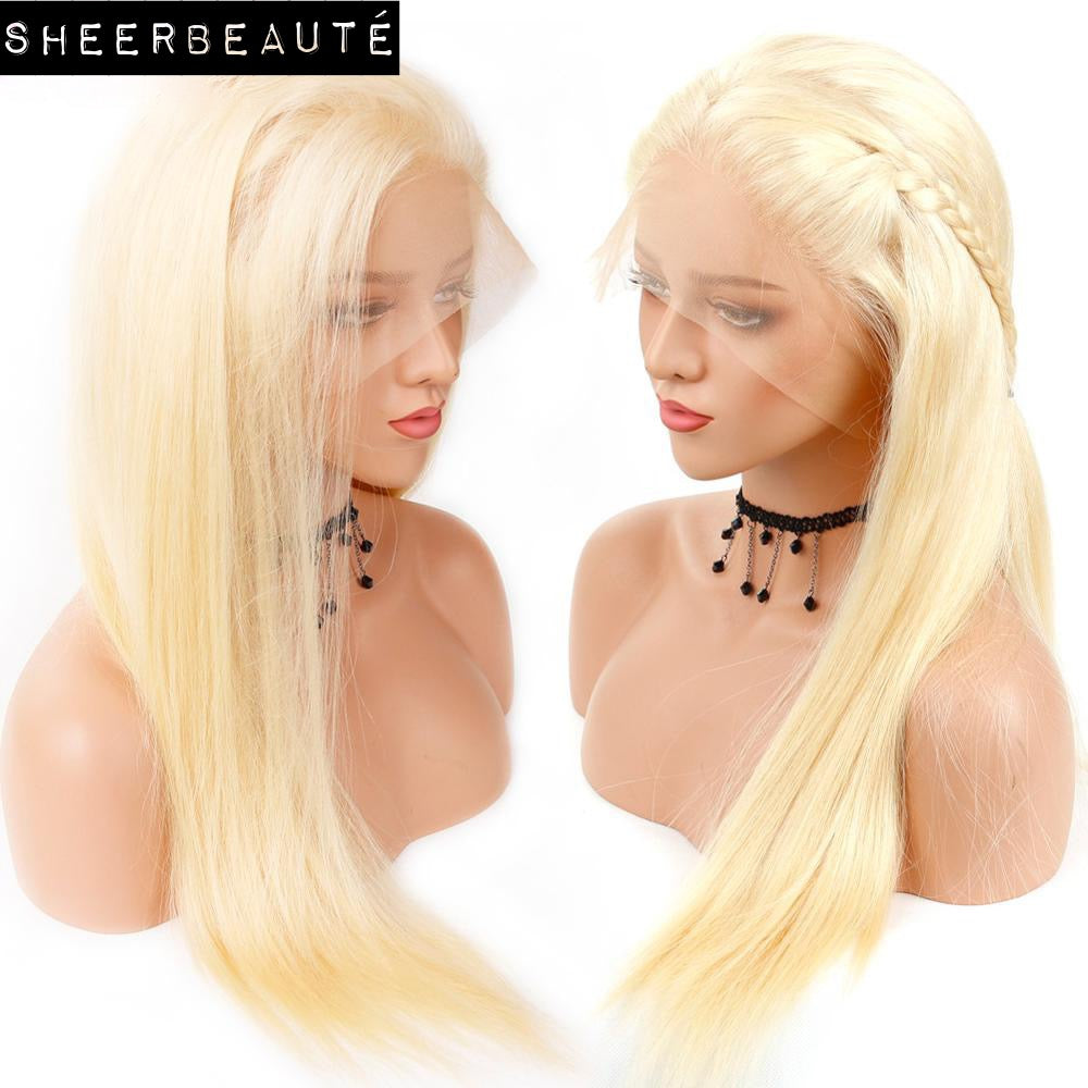 42inch Long Straight 613 13x4 Lace Front Human Hair Wigs