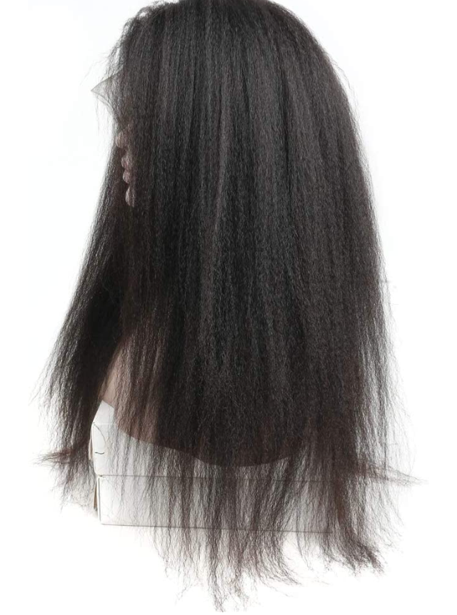 Italian Kinky Straight Yaki Lace Human Hair Wigs