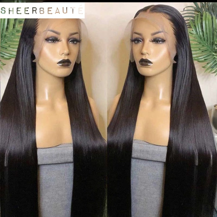 30'' Transparent HD Lace Frontal Human Hair Wig