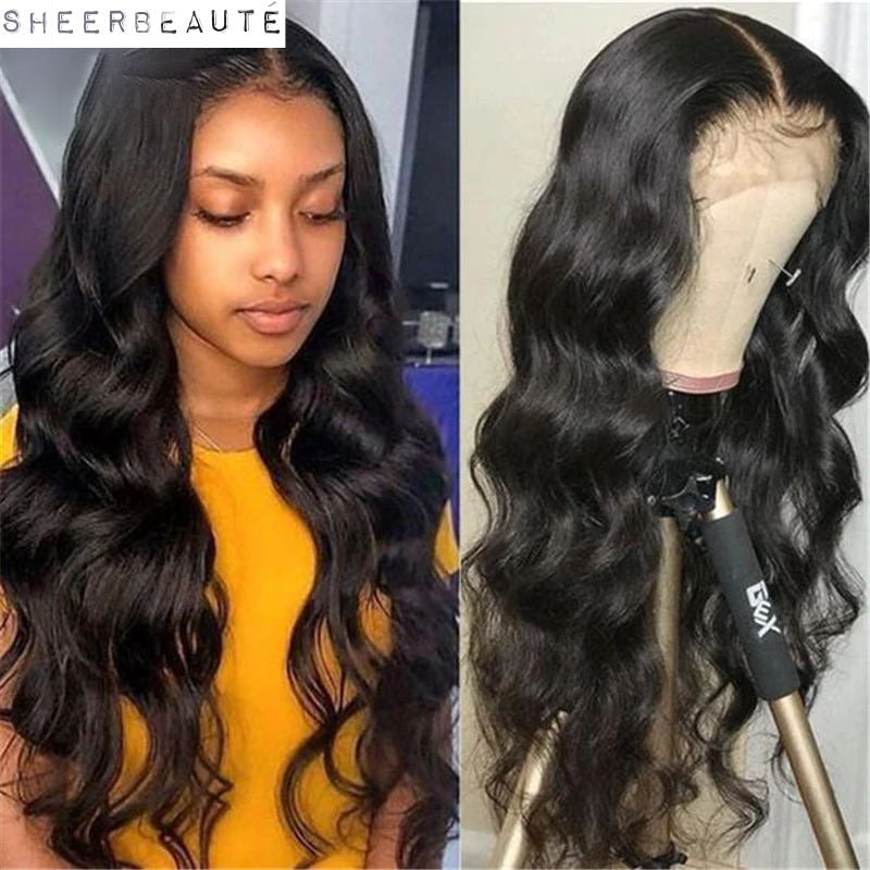 Ginger Body Wave Brazilian Human Hair Transparent Lace WIg