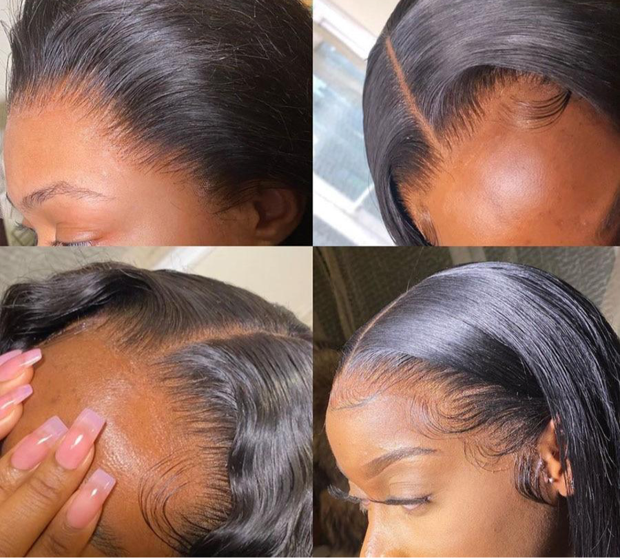 Invisible Transparent HD Lace 13x4 Lace Frontal Human Hair Straight Pre Plucked Baby Hair