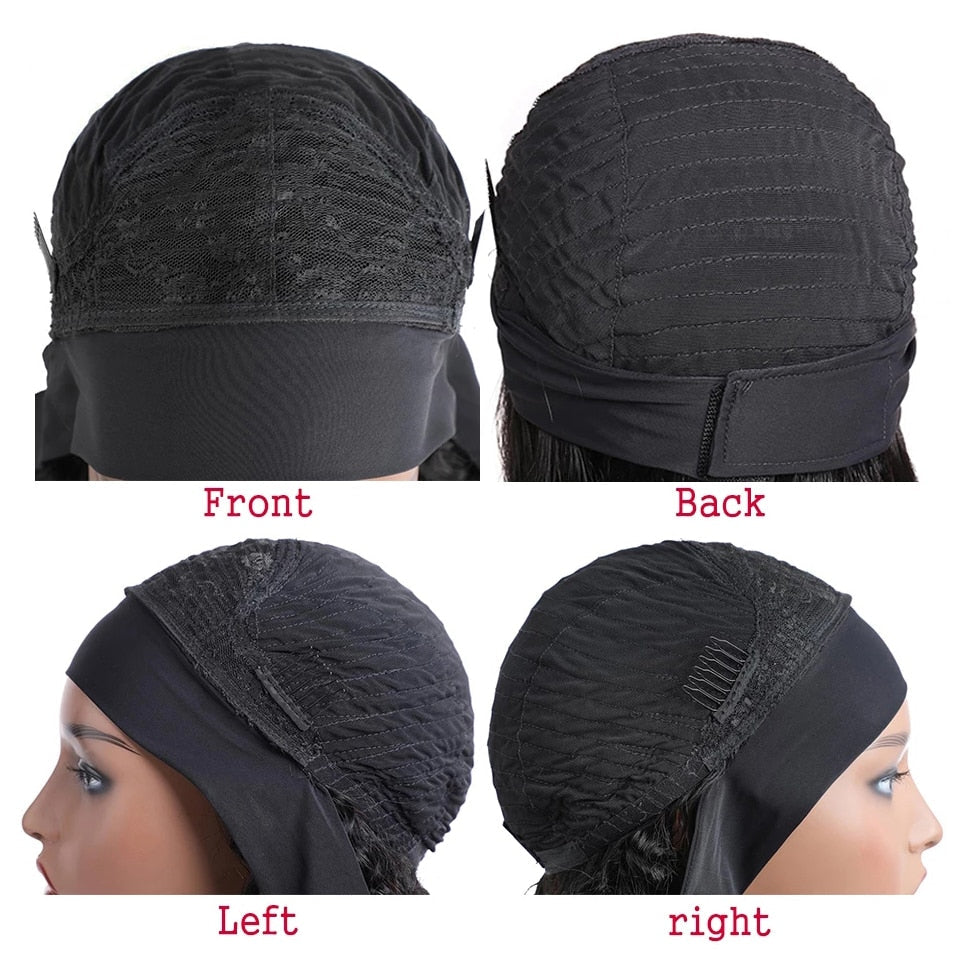 Short Bob Curly Human Hair Headband Wigs For Women- DragQueen