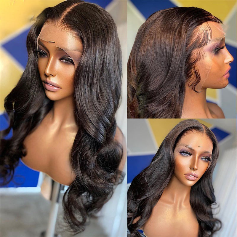 28inch Long Honey Blonde Body Wave Human Hair Lace Front Wigs