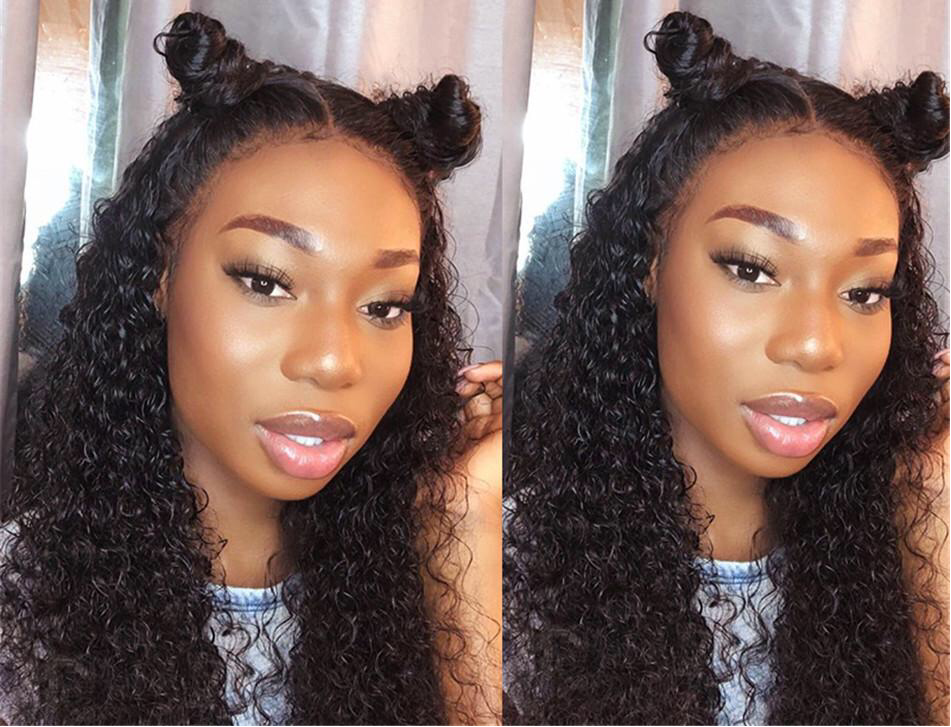 Kinky Water Wave Lace Front Human Hair Wigs
