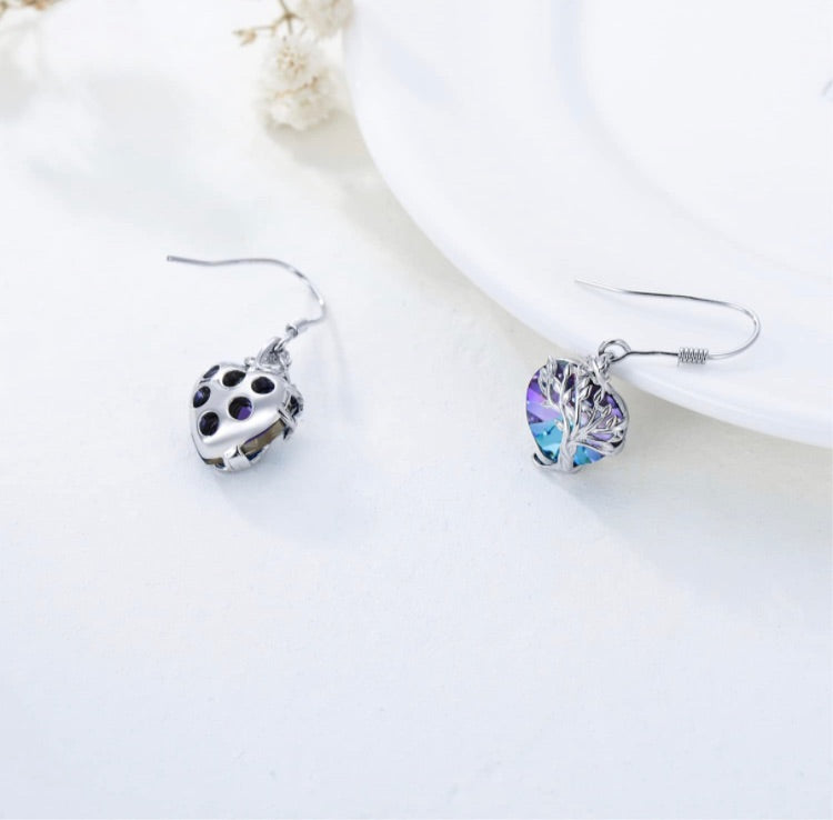 14k White Gold Tree of Life Earring