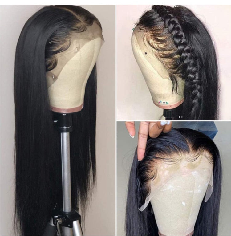 13x4 Straight Human Hair Lace Front Wigs| 16inch