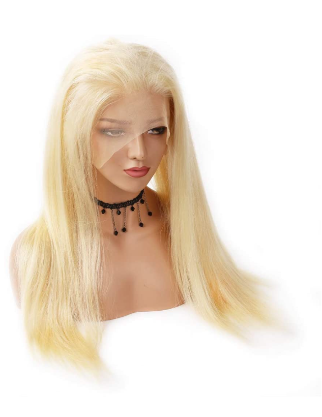 Long Straight 613 Blonde-Peruvian Human Hair Lace Front Hair Wigs