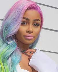 Rainbow Synthetic Lace Front Wigs,Purple Wigs Blue Wigs,Long Hair Wigs,Lace Front Wig,Multi Color Wigs,Cosplay Wig,Long Mermaid Wig,DragQueen Hair Wig,Wavy Hair Wig,Blue Wig
