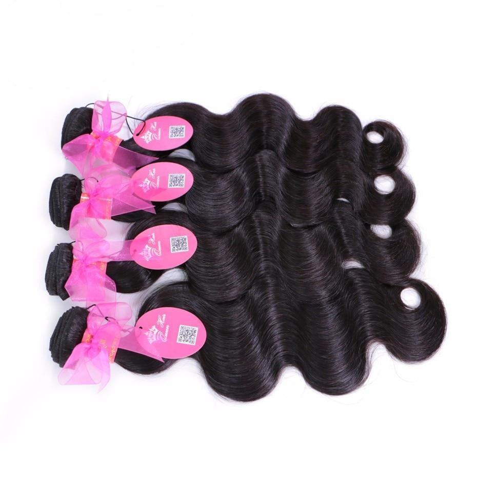 Brazilian Weave Bundles Virgin Human Hair With Closure Body Wave Hair Extension
