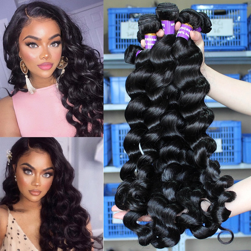 loose wave brazilian hair bundles