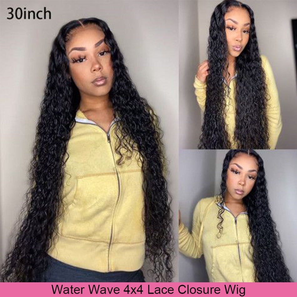 Kinky Water Wave Lace Front Human Hair Wigs