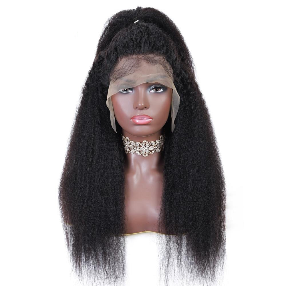 13x4 Brazilian Kinky Straight Human Hair Lace Frontal Wig|360 Wig