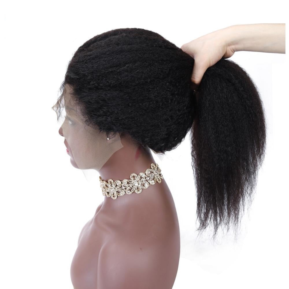 13x4 Brazilian Kinky Straight Human Hair Lace Frontal Wig|360 Wig