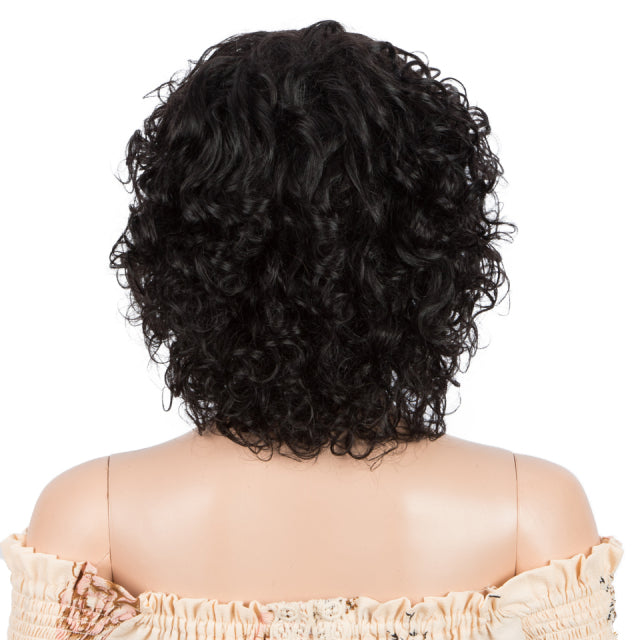Jerry Curl Short Bob Ombre Colored Human Hair Wigs