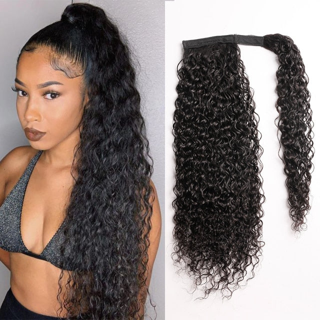Brazilian Body Wave Pony Tail Clip In Extensions 120g