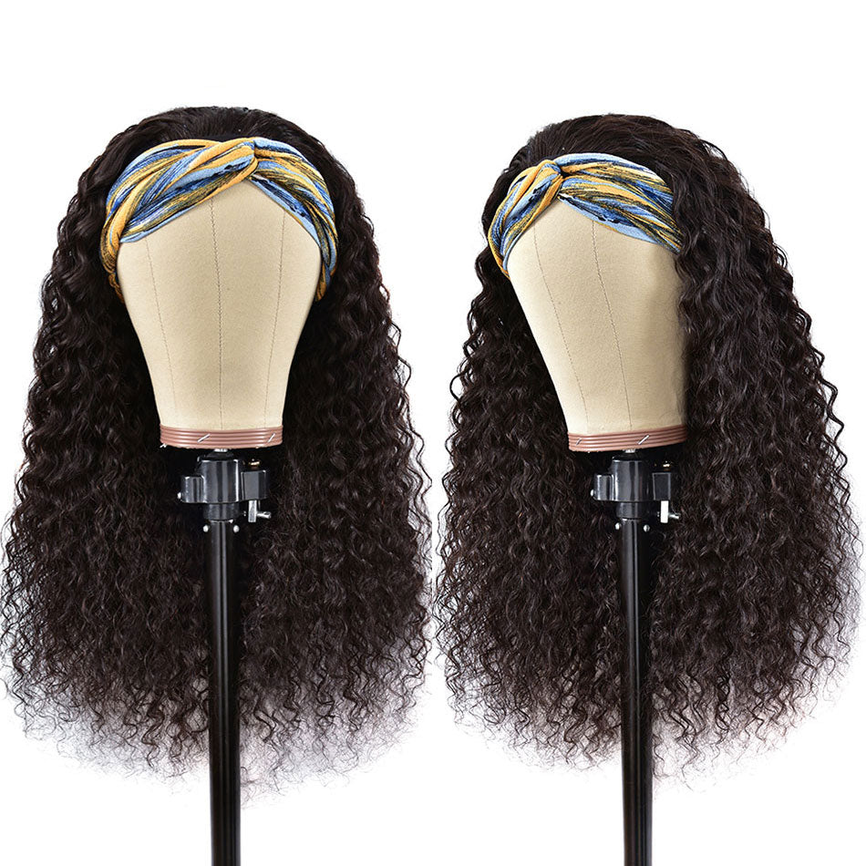 Body Wave Headband Human Hair Headband Wigs