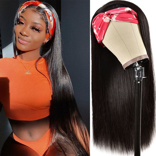 Body Wave Headband Human Hair Headband Wigs