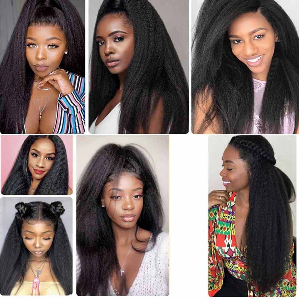 13x4 Brazilian Kinky Straight Human Hair Lace Frontal Wig|360 Wig