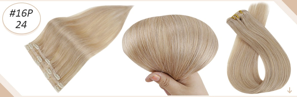 Ombre Color Human Hair Extensions 50 Grams Clip In Hair